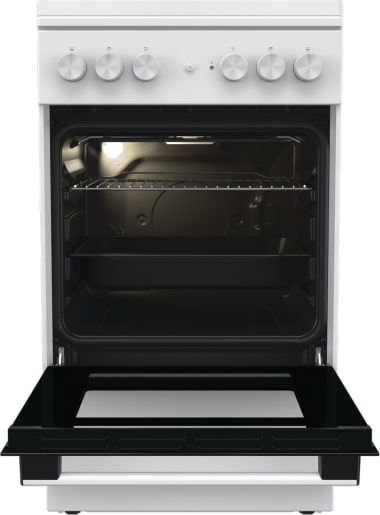 Плита Gorenje комби, 68л, 50x60см, эмалированные реш, с крышкой, белый