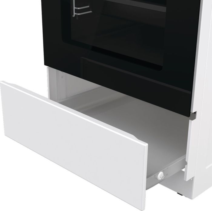 Плита Gorenje комби, 70л, 50x60см, IconLed, чугун, с крышкой, белый