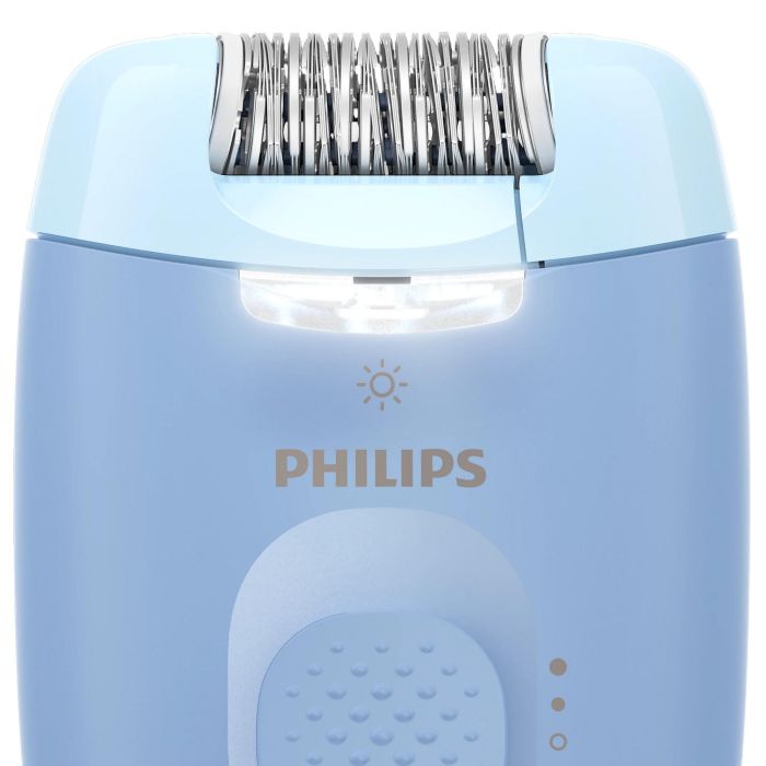 Епілятор Philips Series 2000 дисковий, від мережі, сух., насадок-2, з підсвіткою, блакитний