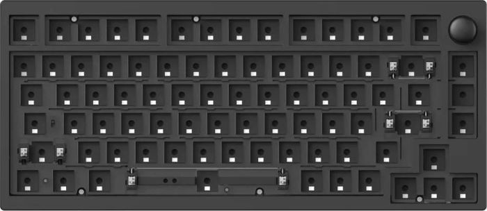 Клавиатура механическая Lemokey  P1 Pro 84Key, Keychron Super Brown, WL/BT/USB-A, QMK/VIA, Hot-Swap, EN/UKR, RGB,  Knob, Carbon Black