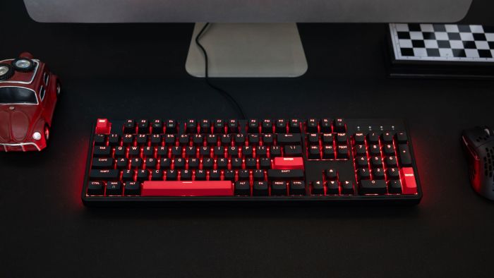 Клавиатура механическая Lemokey  X3 104Key, Keychron Red, USB-A, QMK/VIA, Hot-Swap, EN/UKR, RGB, чорний