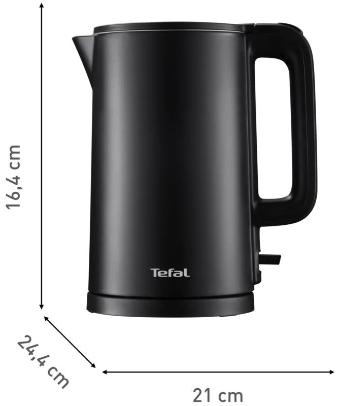 Электрочайник Tefal Thermo Protect, 1.5л, пластик, черный