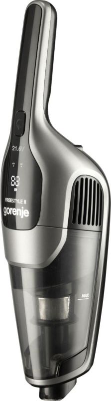 Пылесос Gorenje беспроводный, 132Вт, конт пыль -0,6л, автон. раб. до 55мин, вес-2,9кг, НЕРА, 2насадки, серый
