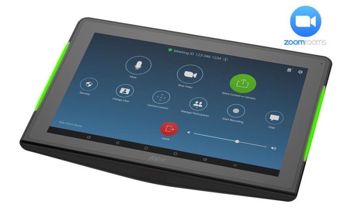 Контроллер Aver CP10 G2, Android 10, дисплей 10.1', PoE+, Zoom Rooms, черный