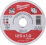 Диск отрезной Milwaukee по металлу, 125х1х22.2мм