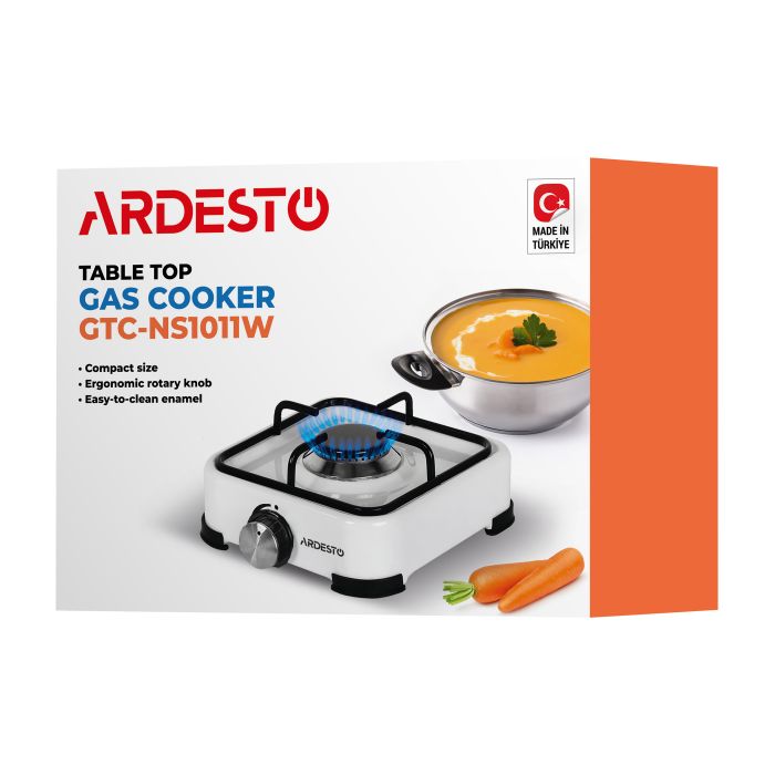 Плитка настольная ARDESTO  газовая, тип газа LPG, конф. - 1, белый