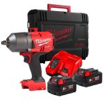 Гайковерт ударный аккумуляторный Milwaukee M18 FMTIW2F12-502X 18В АКБ 2х5А·час 0-2575об·мин 881Нм 1/2" ЗП M12-18FC кейс 6.28кг