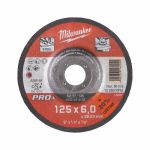 Диск зачистной Milwaukee по металлу PRO+, 125х6х22.23мм