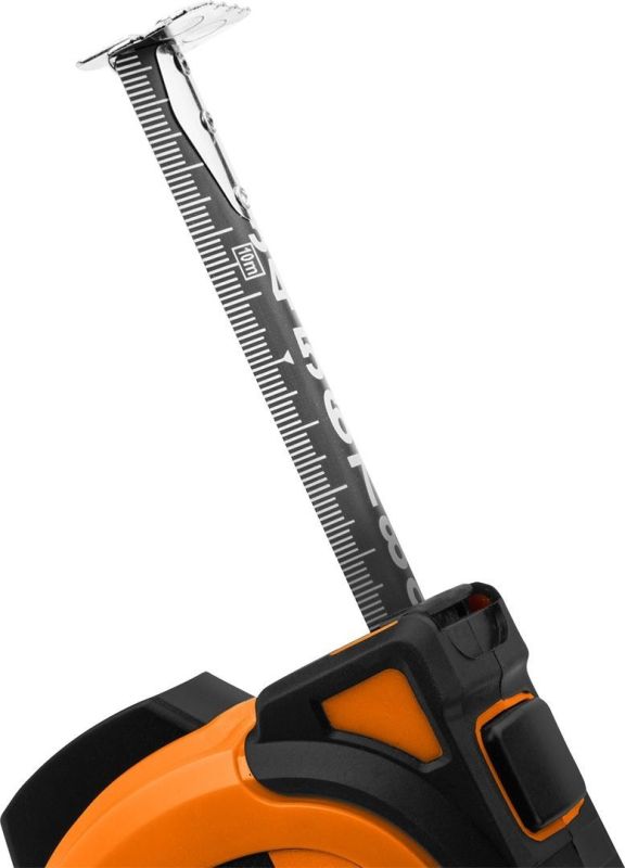 Рулетка Neo Tools Super Black, 7.5мx25мм, с фиксатором сматывания, магнит
