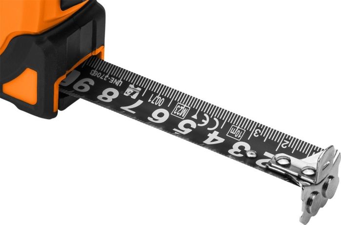 Рулетка Neo Tools Super Black, 5мx19мм, с фиксатором сматывания, магнит