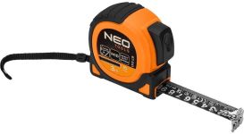Рулетка Neo Tools Super Black, 3мx16мм, с фиксатором сматывания, магнит