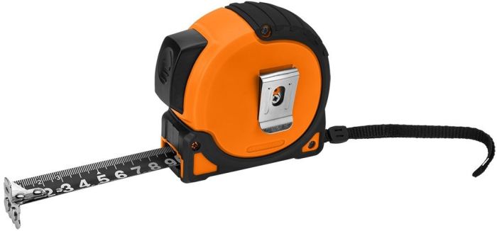 Рулетка Neo Tools Super Black, 3мx16мм, с фиксатором сматывания, магнит