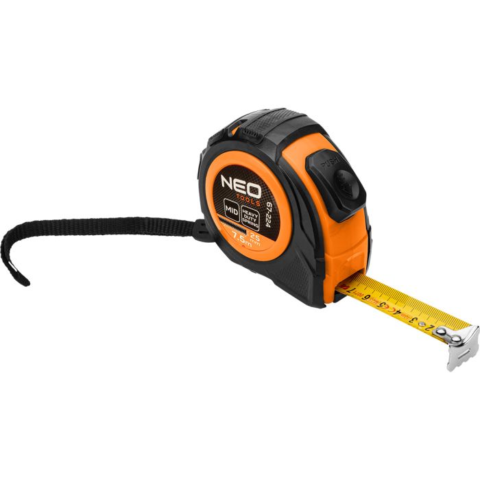 Рулетка Neo Tools, 7.5мx25мм, с фиксатором сматывания