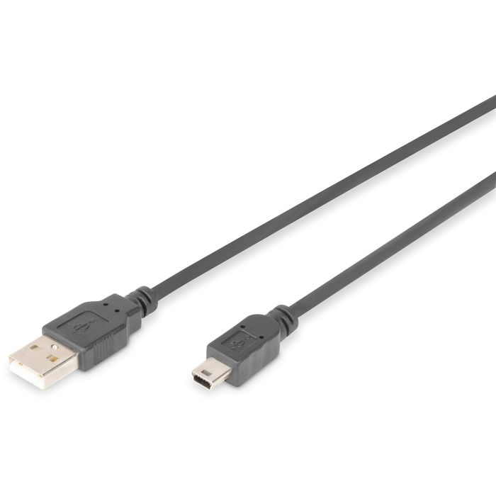 Кабель DIGITUS USB 2.0 (AM/mini B 5pin) 1.0м, черный
