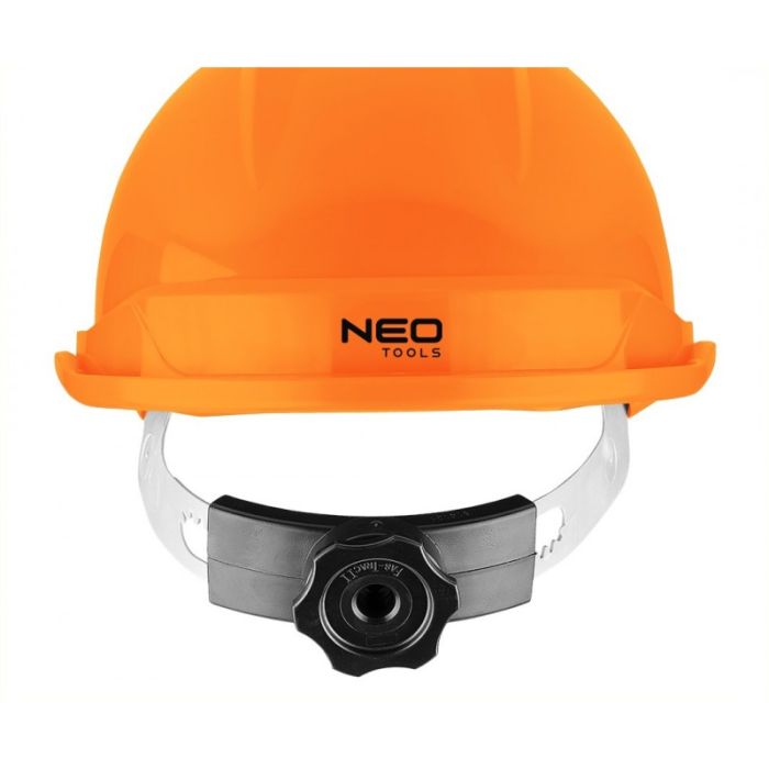 Каска защитная Neo Tools, пластик ABS, пряжка для регулировки, оранжевый.