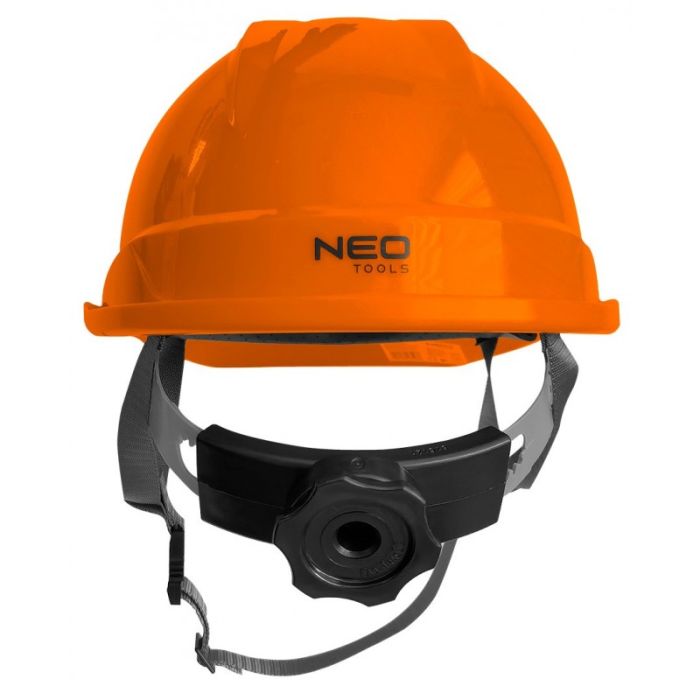 Каска защитная Neo Tools, пластик ABS, пряжка для регулировки, оранжевый.