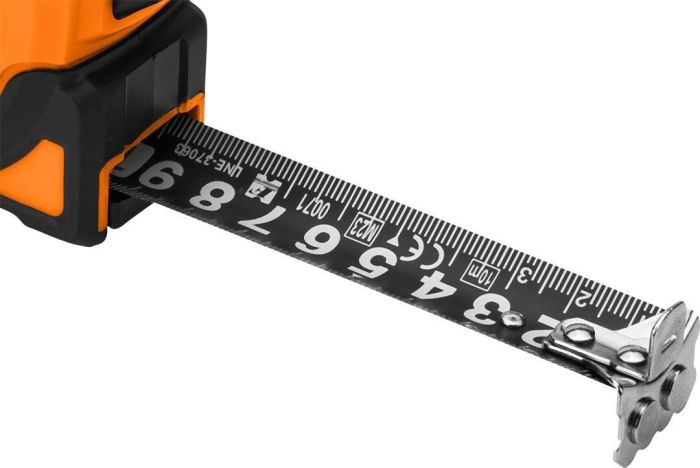 Рулетка Neo Tools Super Black, 5мx25мм, с фиксатором сматывания, магнит