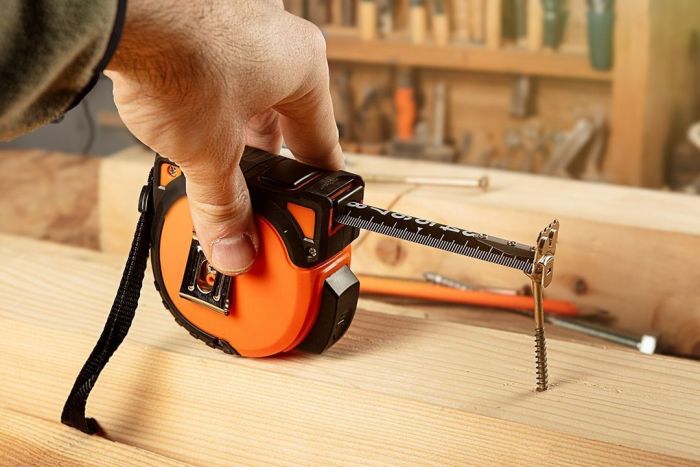 Рулетка Neo Tools Super Black, 5мx25мм, с фиксатором сматывания, магнит