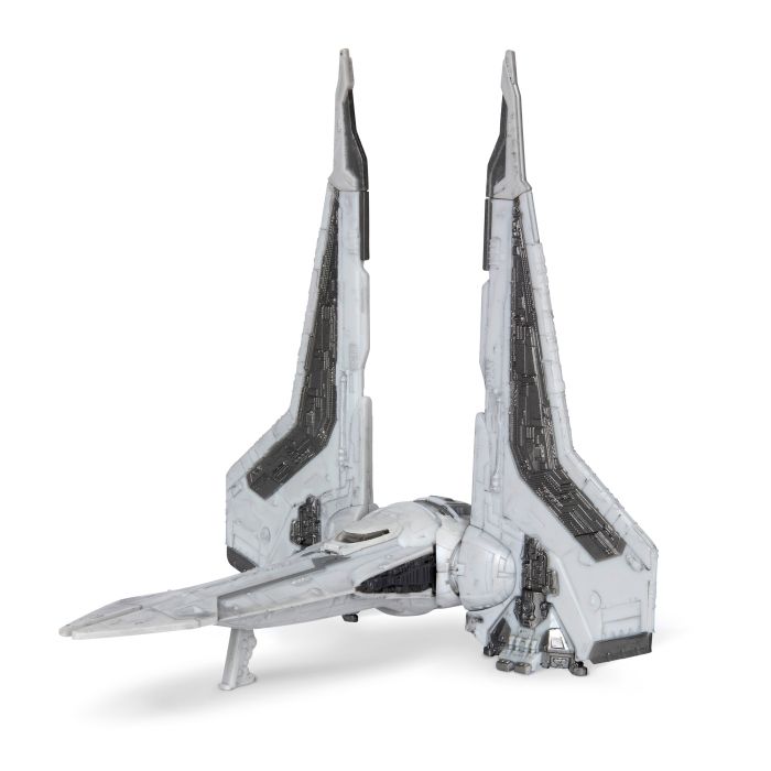 Игровая коллекционная фигурка Star Wars Medium Vehicle Транспорт и фигурка Kom'rk-Class Mandalorian Starfighter 12.5см