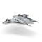 Игровая коллекционная фигурка Star Wars Medium Vehicle Транспорт и фигурка Kom'rk-Class Mandalorian Starfighter 12.5см