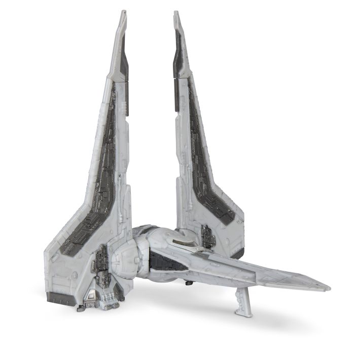 Игровая коллекционная фигурка Star Wars Medium Vehicle Транспорт и фигурка Kom'rk-Class Mandalorian Starfighter 12.5см