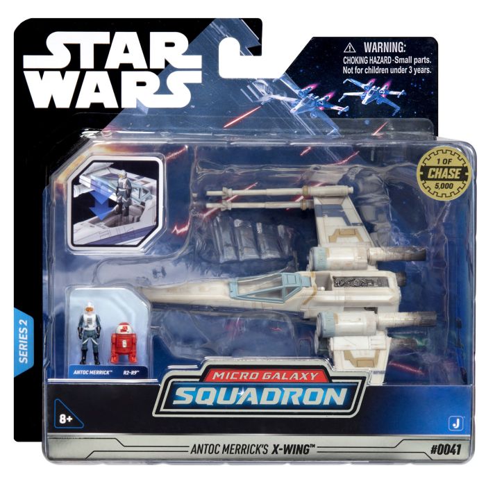 Ігрова колекційна фігурка Star Wars Medium Vehicle Транспорт та фігурка X-Wing (Blue 1) + Antoc Merric & R2-R9 12.5см