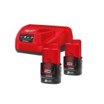 Набор аккумулятора и зарядного устройства Milwaukee NRG-302 12В 2х3Ач Redlithium M12, ЗП С12C