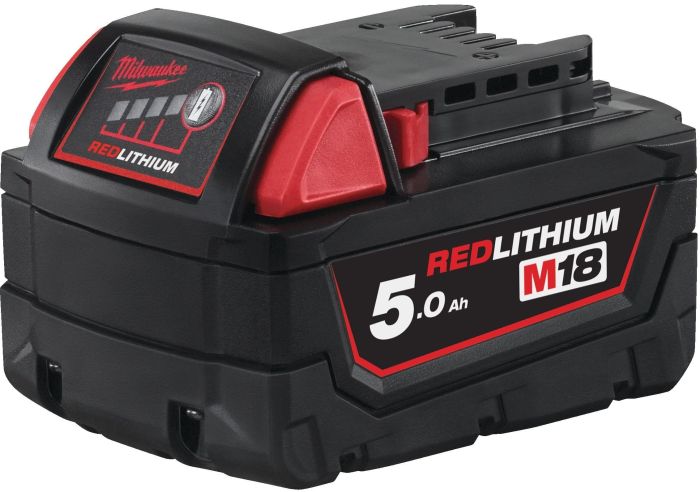 Набор аккумулятора и зарядного устройства Milwaukee 1х12В 2А час Redlithium M12, 2х18В 5А час Redlithium M18, ЗП M12-18FC