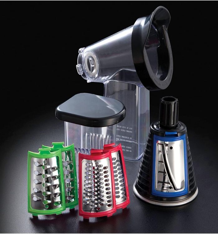 Мультирізка Russell Hobbs Desire Slice&Go, 200Вт, 3 насадки, корпус-пластик, червоний