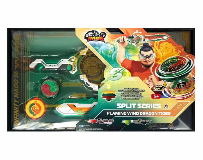 Волчок Infinity Nado VI Split Series Пылающий Ветер Дракон Тигр (Flaming Wind Dragon Tiger)