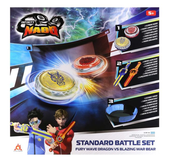 Игровой набор Infinity Nado VI Battle Set Яростный Дракон против Пылающий Боевой Медведь (Fury Wave Dragon vs Blazing War Bear)