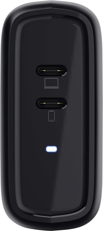 Зарядное устройство сетевое Trust Maxo 65Вт, 2xUSB-C PD, чорный
