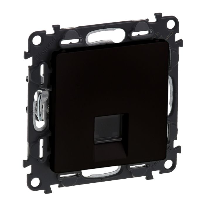 Розетка RJ45 кат. 5e UTP Legrand Valena Life, матовий чорний
