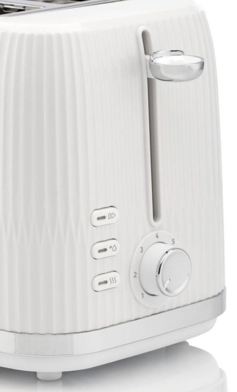 Тостер Gorenje 850Вт, металл/пластик, белый