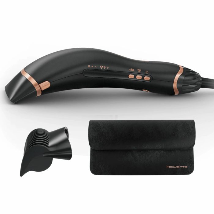 Фен Rowenta Ultimate Experience Air Motion, 1300Вт, режимов-3, иониз-я, хол. обдув, черный