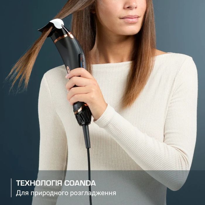Фен Rowenta Ultimate Experience Air Motion, 1300Вт, режимов-3, иониз-я, хол. обдув, черный