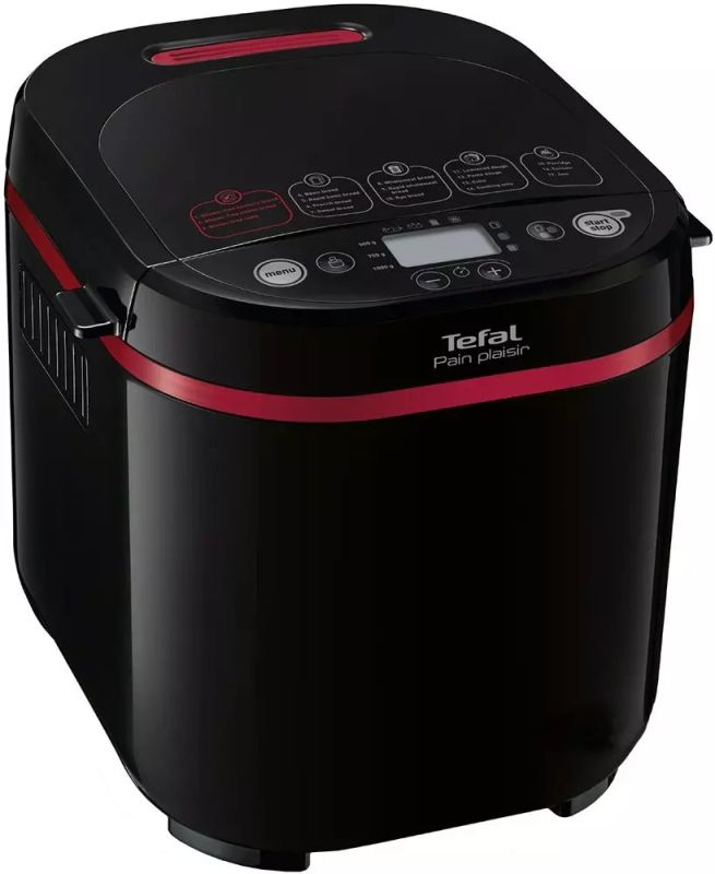 Хлебопечка Tefal PainPlaisir 650Вт, программ-17, макс.вес -1кг, форма-прямоугольник, пластик, черный