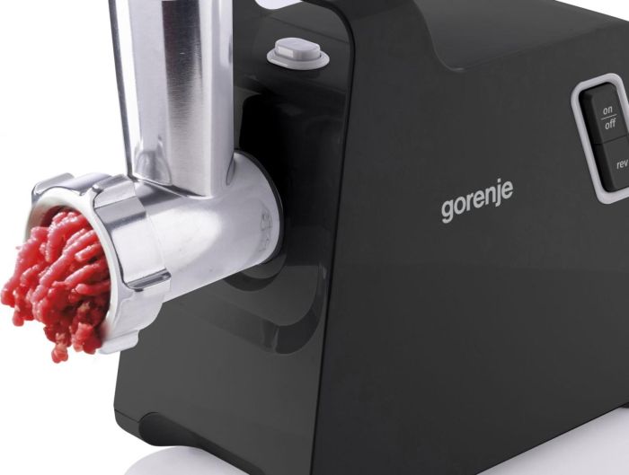 Мясорубка Gorenje, 1700Вт, 2.3кг/мин, 2 решетки, пластик/металл, черный