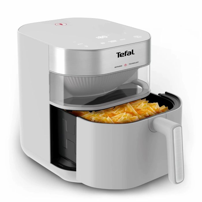 Мультипечь Tefal Easy Fry Infrared, 1500Вт, чаша-7л, сенсорное управл., 8 программ, пластик, светло-серый
