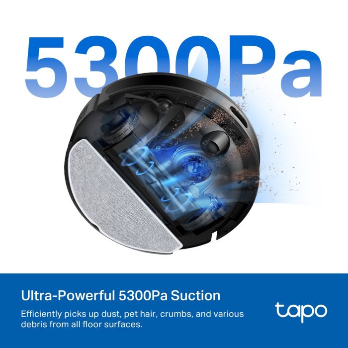 Робот-пылесос TP-LINK TAPO RV 20 MAX LIDAR с поддержкой влажной уборки