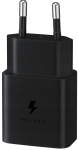 Зарядний пристрій мережевий Samsung 15Вт USB-С, кабель USB-C > USB-C, 1м, чорний