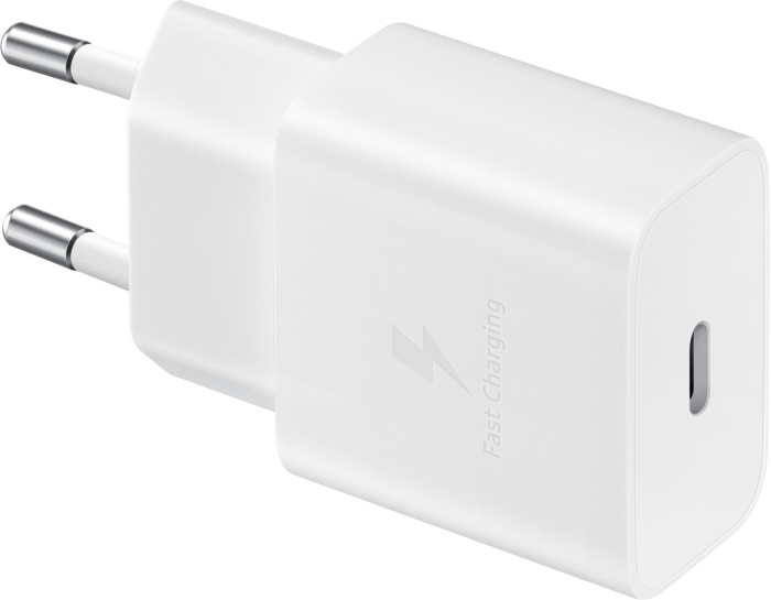 Зарядное устройство сетевое Samsung 15Вт USB-С, кабель USB-C > USB-C, 1м, белый