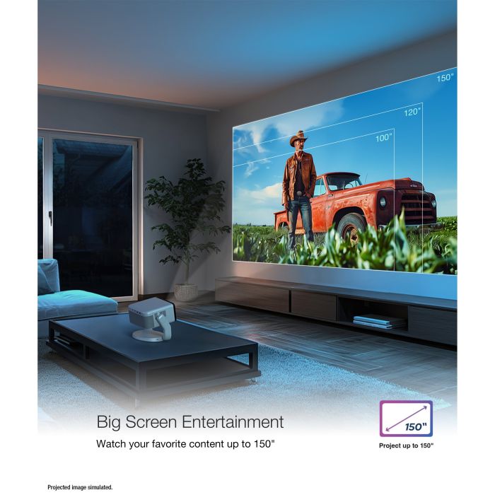 Проєктор Epson EF-22B FHD, 1000 lm, LASER, 1, Google TV, black