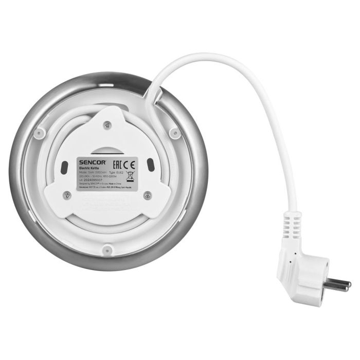 Электрочайник Sencor 1.7л, Strix, LED дисплей, двойные стенки, белый