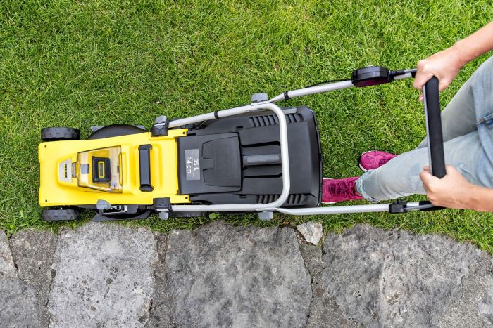 Газонокосарка акумуляторна Karcher LMO 34-18 Dual 18В 34см 25-60мм