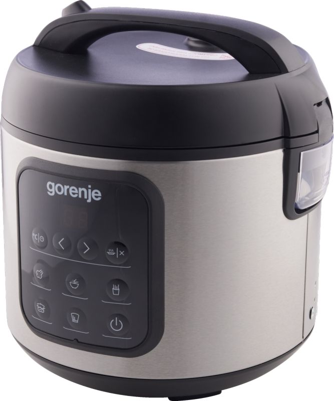 Мультиварка Gorenje, 476Вт, мини, чаша-2л, електронне керув., 5 програм, метал/пластик, чорний