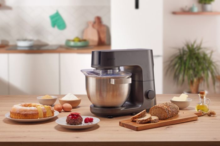 Кухонная машина Gorenje 1000Вт, чаша-металл, корпус-металл, насадок-7, серебристо-черный