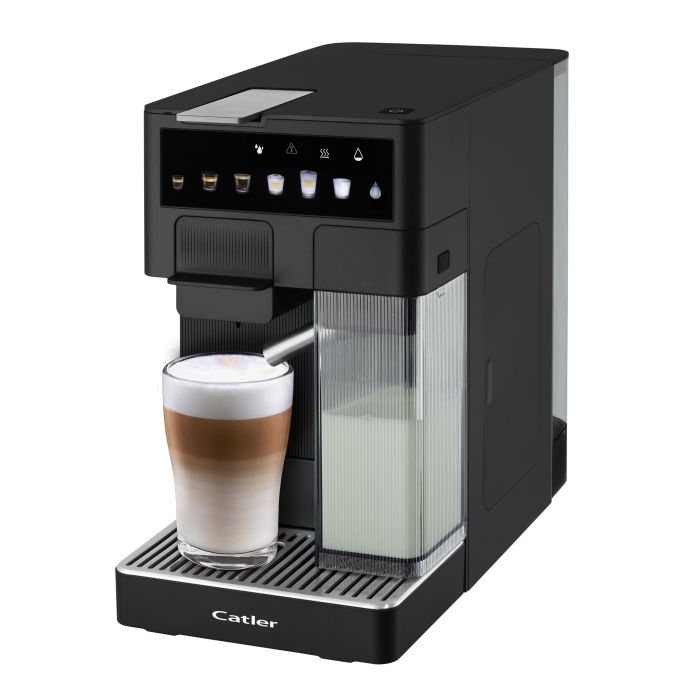 Кофеварка Catler капсульная Renzo 1.6л, капсулы, молотый кофе, сенс. управл., автом. капучинатор, черный