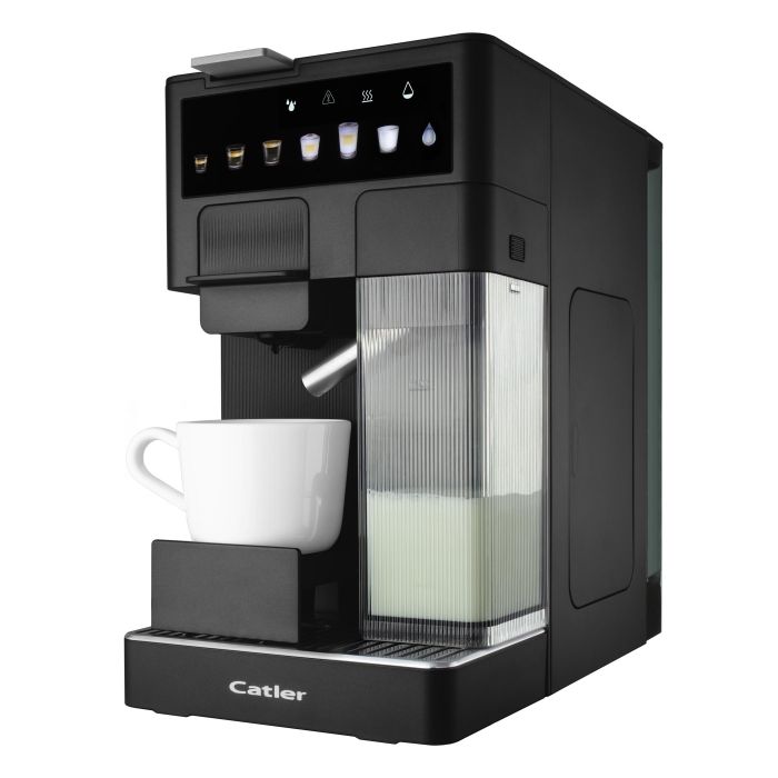 Кофеварка Catler капсульная Renzo 1.6л, капсулы, молотый кофе, сенс. управл., автом. капучинатор, черный