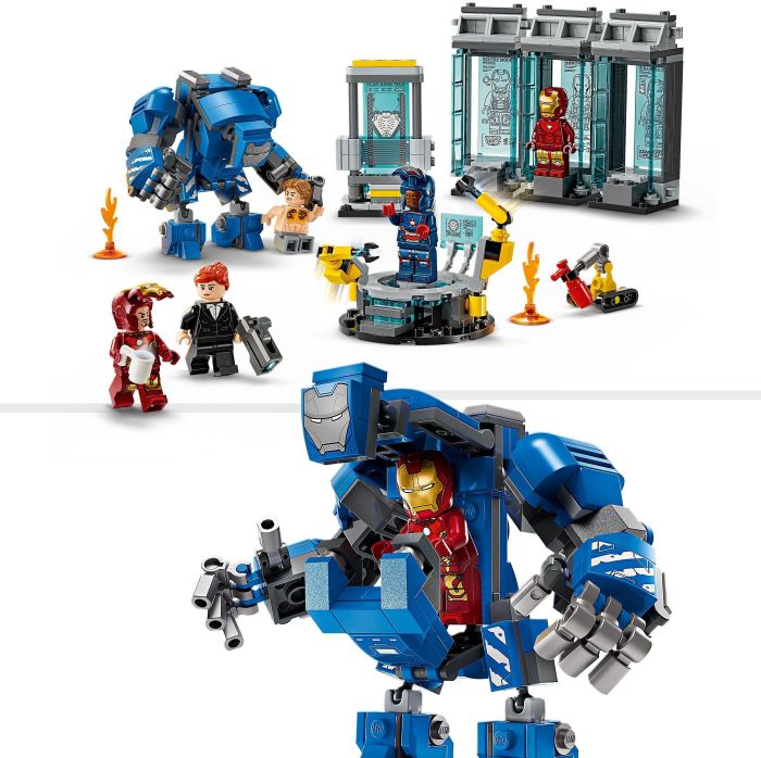 Конструктор LEGO Super Heroes Лаборатория Железного Человека: зал брони